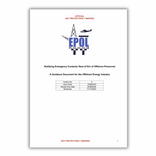 EPOL Notifying Emergency Contacts and Next of Kin – Guidance for the Offshore Energy Industry